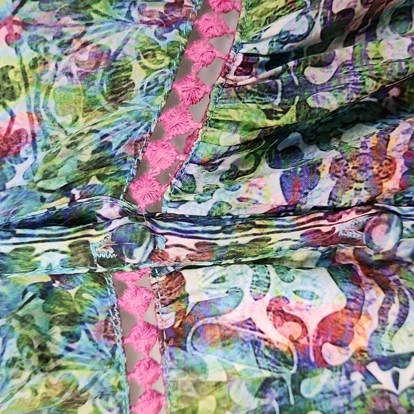 Rococo Sand Teal Boho Back To Greece Racerback Tank Mini Dress - Picture 4 of 14